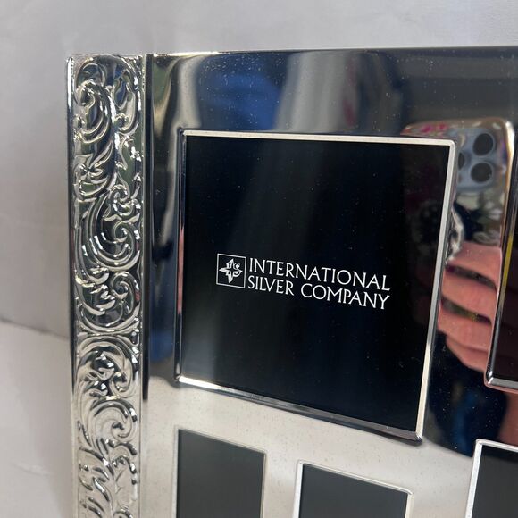 International Silver Company NEW Silverplated Collage Photo Picture Frame MCM - Picture 4 of 7
